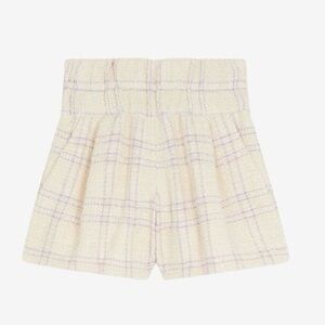 Iro Paris Oline Tweed Boucle Pullon Shorts Lined Ecru & Lavender XS FR34 US2 NWT